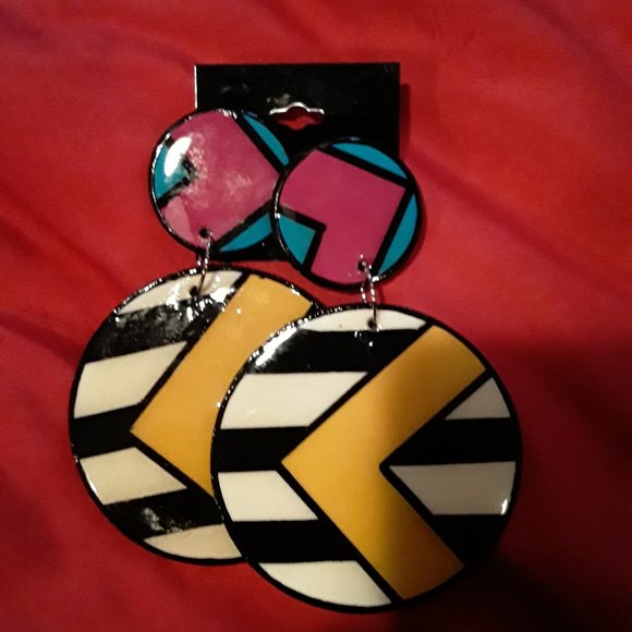 LOCAL ARTIST Jewelry - COLORFUL EARRINGS BY ARTIST NWOT